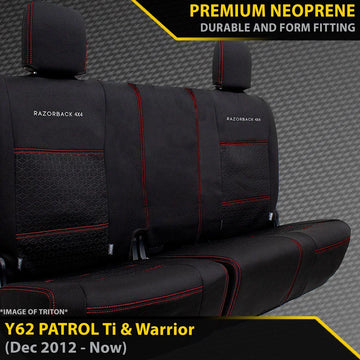 Nissan Patrol Y62 Ti & Warrior GP6 Premium Neoprene 3rd Row Seat Covers - Brixton 4x4 - Buy Online Now!